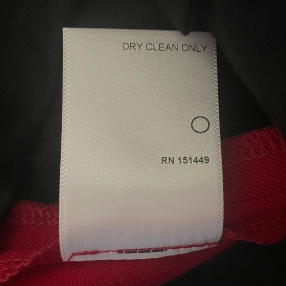 ADAPTATION Red Wool Metallic Side Striped Tailored Trousers Pants Size 24 NWOT - Picture 8 of 16